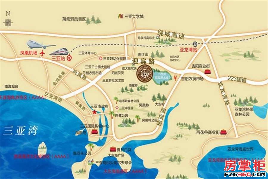 三亚一山湖小区地图图片