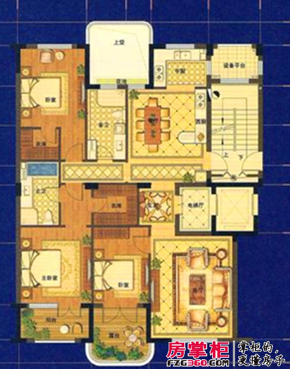香湖岛163方三室两厅两卫4、7#奇数层2、4、6 3室2厅2卫1厨