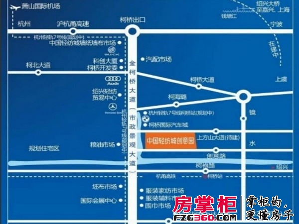 中国轻纺城创意园交通图