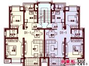 南峰·朗润园户型图D1户型 2室2厅1卫