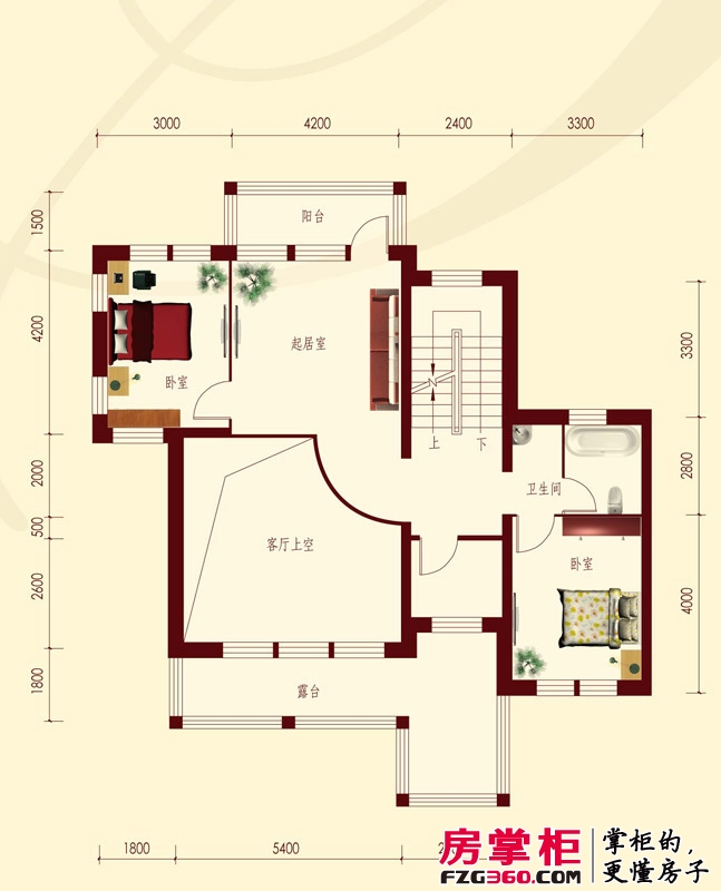 圣尊·摩纳哥庄园户型图S1第二层 5室2厅3卫