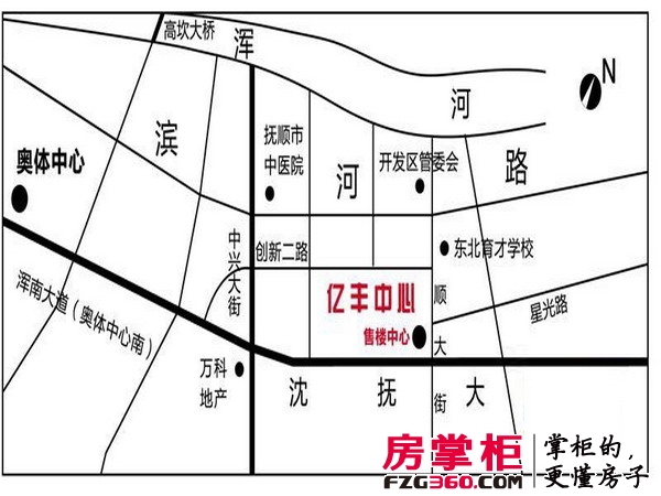 亿丰东北家居建材品牌中心交通图区位图