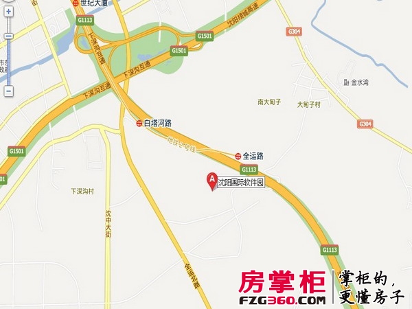沈阳国际软件园交通图电子地图