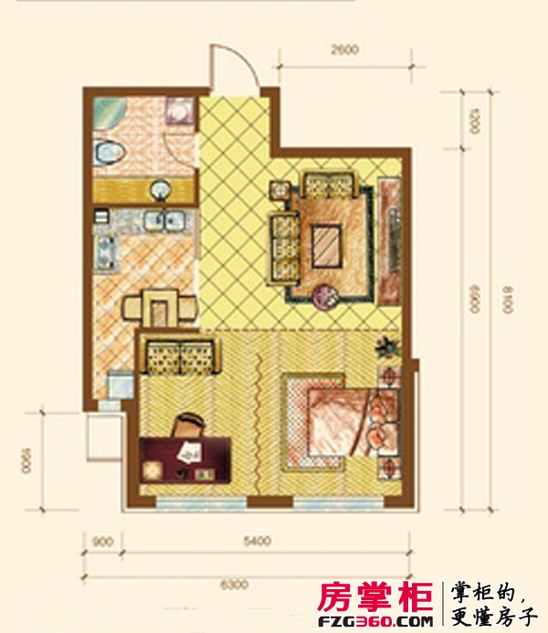 新华国际公寓E号户型图D户型图 3室2厅2卫1厨