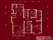 中国铁建梧桐苑户型图141.18平方米户型 3室2厅2卫