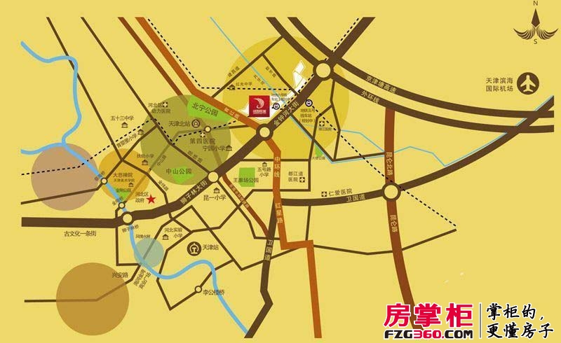 天津中国铁建国际城交通图中国铁建国际城