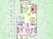 世纪庄园户型图1期多层标准层B户型 2室2厅1卫