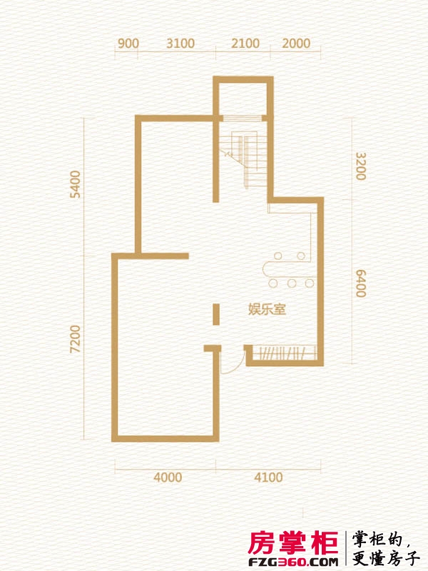 吉宝季景兰庭户型图3B1-L-F2跃层地下室户型图 3室2厅2卫1厨