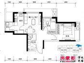 星耀五洲户型图亚欧系列高层标准层c2-a户型 2室2厅1卫1厨