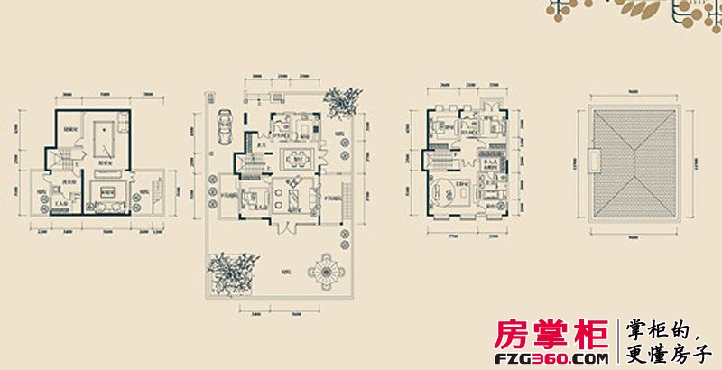 艾维诺森林户型图别墅G户型 3室3厅3卫1厨