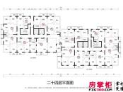 盛运大厦户型图高层1、2号楼24层平面户型图