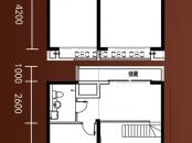 豆蔻工社户型图A1-A4号楼标准层复式A1户型 2室1厅1卫1厨