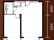 豆蔻工社户型图A1-A4号楼标准层平层C2户型 2室1厅1卫1厨