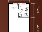 豆蔻工社户型图A1-A4号楼标准层平层C1户型 1室1厅1卫1厨