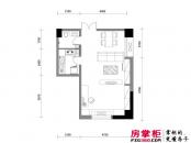 新津国际户型图高层标准层2D户型（售完） 1室1厅1卫1厨