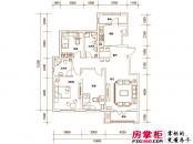 龙泽馨园户型图一期洋房产品11、13-16号楼标准层C户型 3室2厅2卫1厨