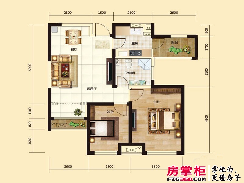 国耀上河城户型图8#、9#、11#、12#楼标准层02/03单元A1户型 3室2厅2卫1厨