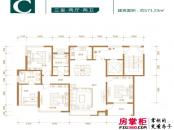 松江运河城户型图11-13号楼高层标准层C户型 3室2厅2卫1厨