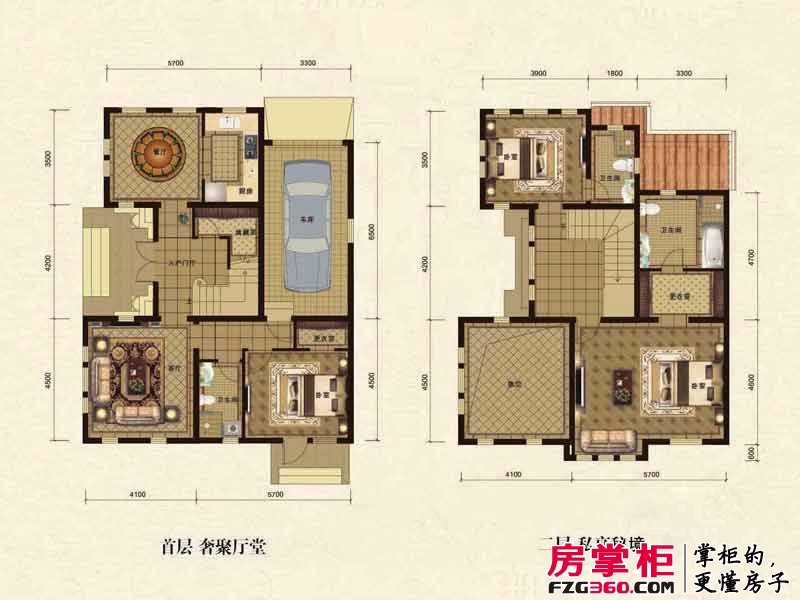 五矿正信林溪地户型图西区mini独栋英式B户型 6室2卫1厨