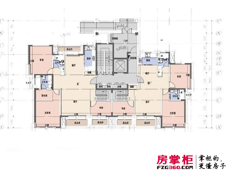 复地温莎堡户型图79、80、81号楼一层平面图