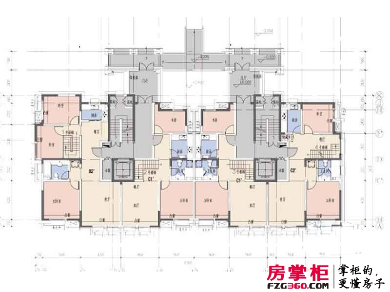 复地温莎堡户型图74、75、76、78、82号楼一层平面图