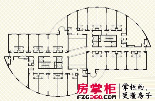 海泰国际公寓户型图11-13层平面图