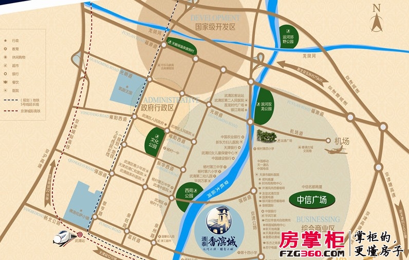 通泰·香滨城交通图