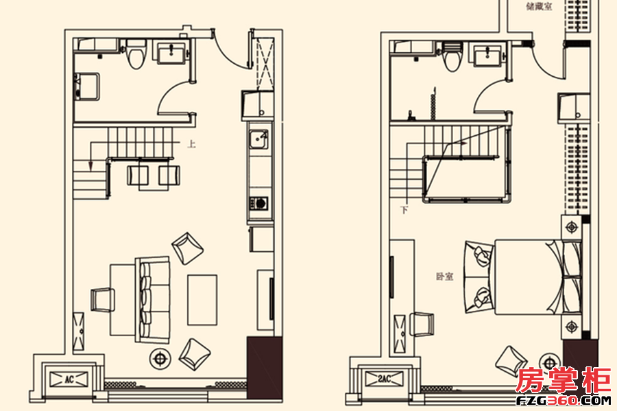 精装公寓46号楼4-21层A5户型