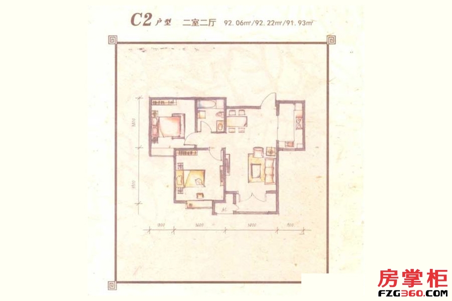 小高层标准层C2户型