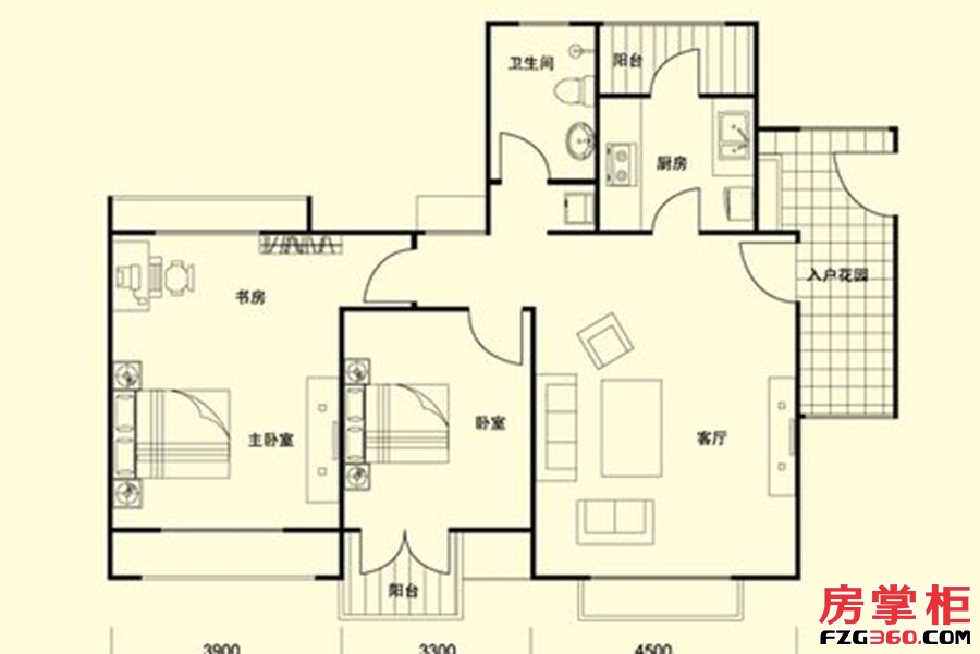 小高层标准层E5户型