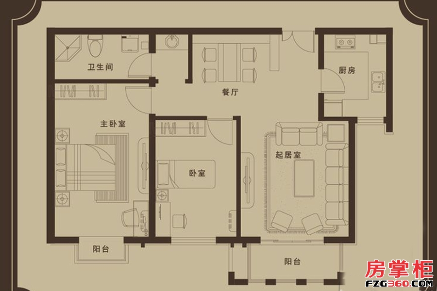 高层标准层J2户型