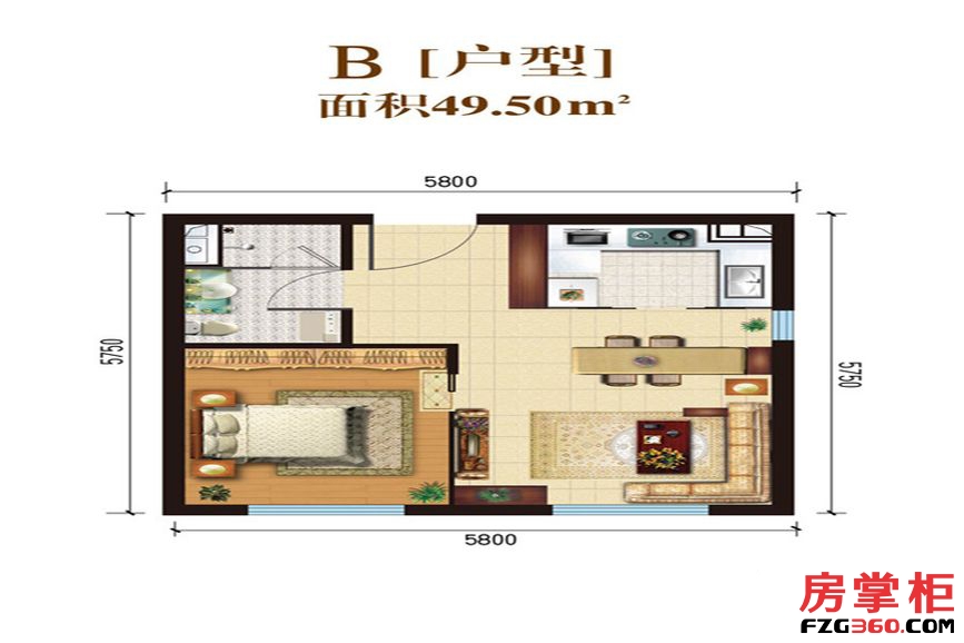 一期51号楼公寓标准B户型