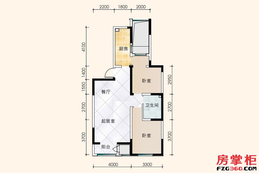 六期高层1号楼标准层B户型