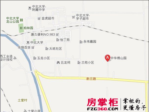 傅山文化商业街交通图