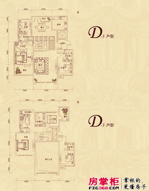 复地东山国际平墅户型图D3户型 5室2厅5卫2厨