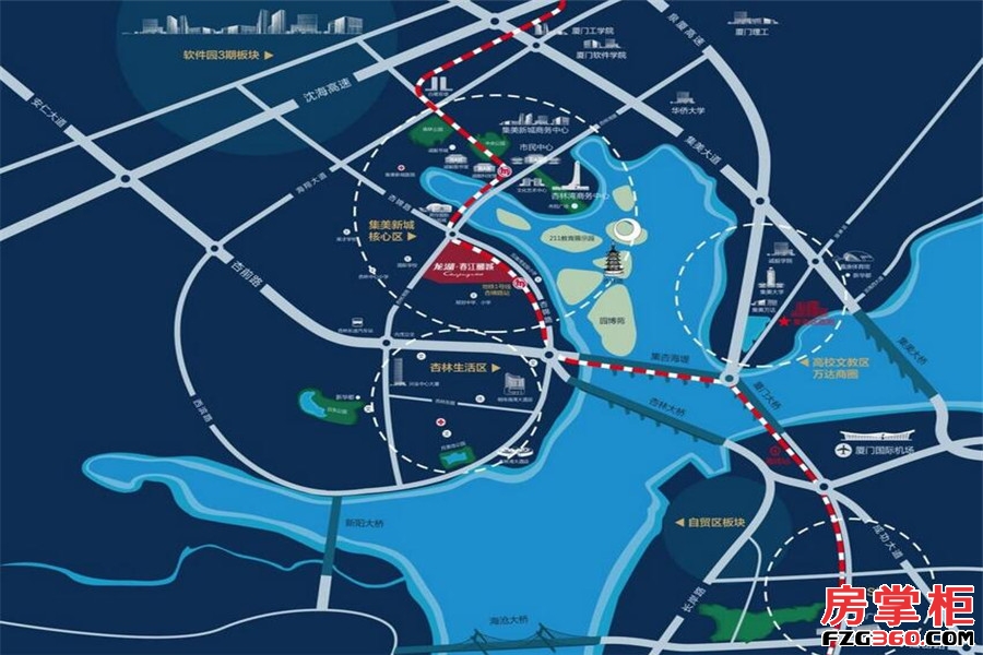 龙湖春江郦城交通图