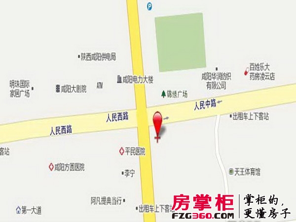 咸阳国际财富中心交通图区位图