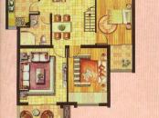 金山福地户型图二期A3套内一层 2室2厅2卫1厨