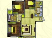 紫金天境户型图H3-3户型 3室2厅1卫
