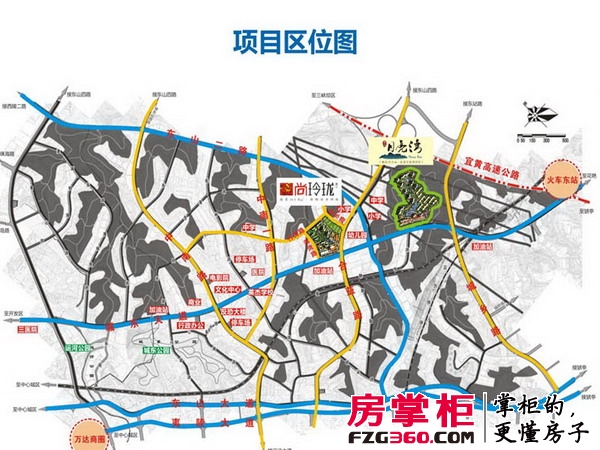 清江·尚玲珑交通图区位图