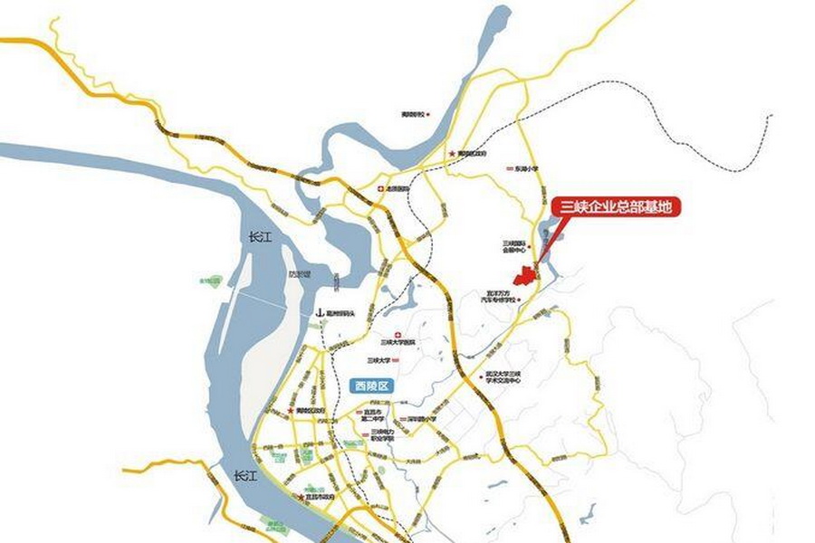三峡企业总部基地区位图