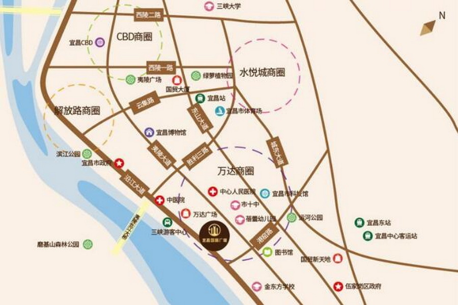 宜昌国际广场区位图