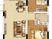 怡馨华庭户型图A3户型 2室2厅1卫1厨