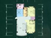 富海花园户型图B户型 2室2厅2卫1厨