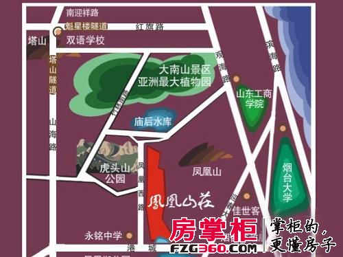 凤凰山庄交通图