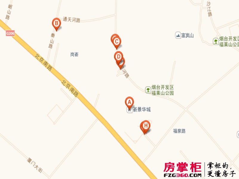 嵛景华城交通图
