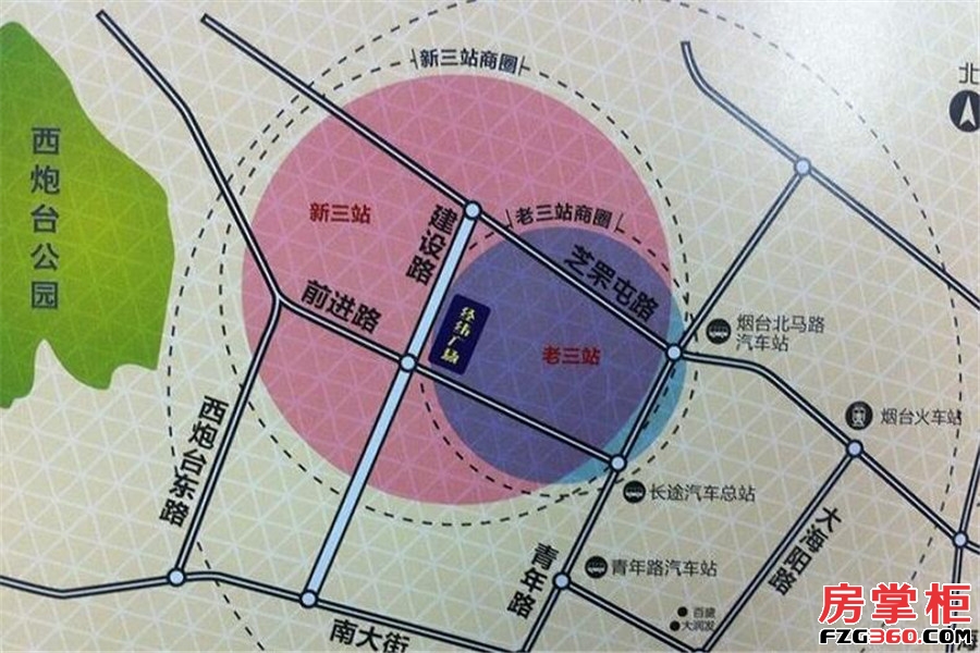 三站经纬广场交通图