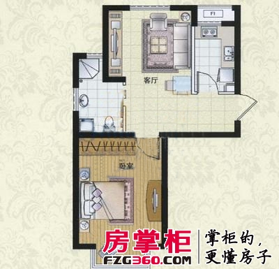 汇金谷户型图A户型 1室1厅1卫1厨