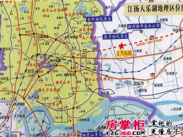 江扬天乐湖交通图