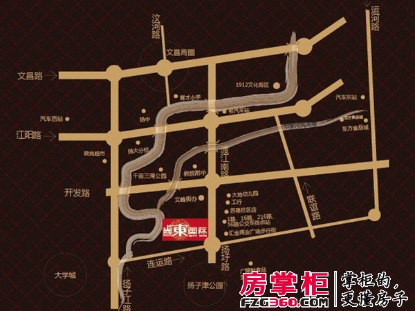 江扬尚东国际交通图